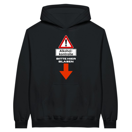 Alkoholkontrolle, Bitte hier blasen - Hoodie